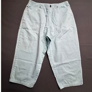 Crazy Horse Petite Light Blue Cotton Capris Womens Size‎ 12P Cropped Pants
